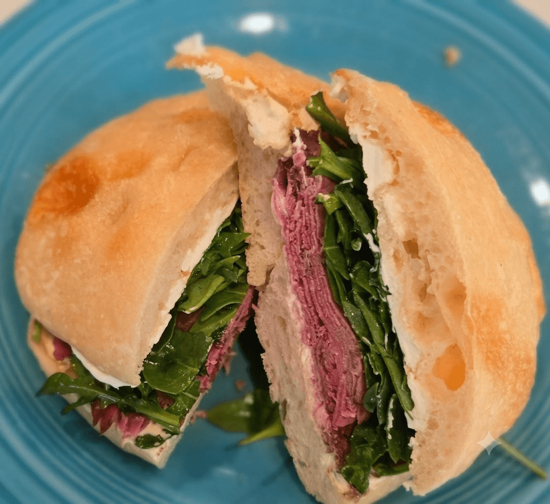 Savory Roast Beef & Goat Cheese Sandwich